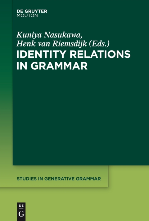 Cover image for book Identity Relations in Grammar