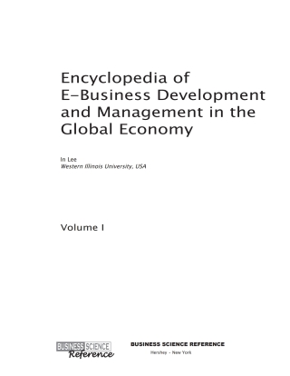 Encyclopedia of E-Business Development and Management in the Global Economy