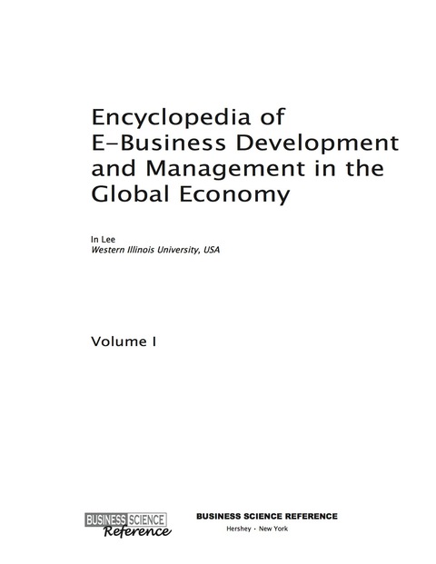 Cover image for book Encyclopedia of E-Business Development and Management in the Global Economy