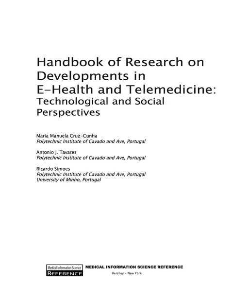 Cover image for book Handbook of Research on Developments in E-Health and Telemedicine