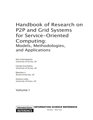 Handbook of Research on P2P and Grid Systems for Service-Oriented Computing: Models, Methodologies and Applications
