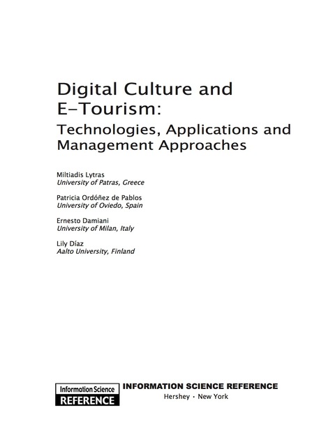 Cover image for book Digital Culture and E-Tourism