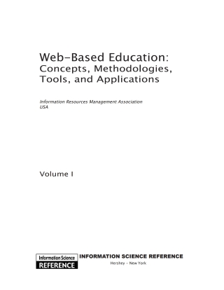 Web-Based Education: Concepts, Methodologies, Tools and Applications