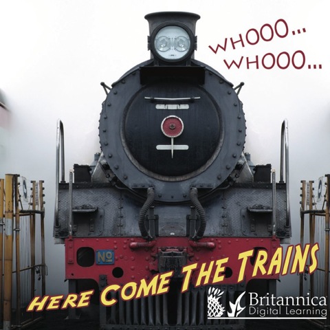 Cover image for book Whooo, Whooo… Here Come the Trains