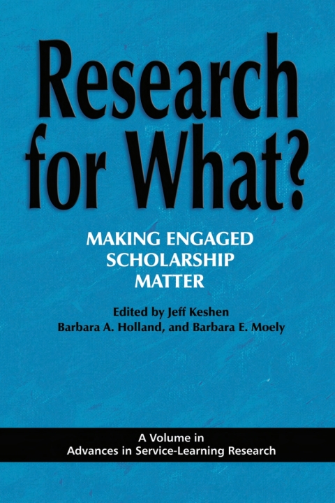 Cover image for book Research for What? Making Engaged Scholarship Matter
