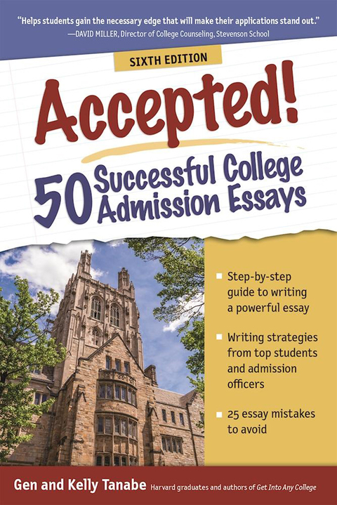 Cover image for book Accepted! 50 Successful College Admission Essays