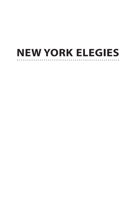 New York Elegies 