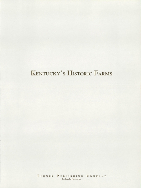 Cover image for book Kentucky's Historic Farms