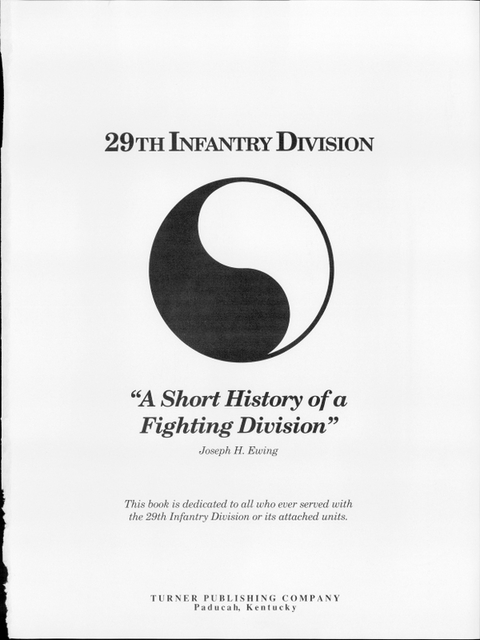 Cover image for book 29th Infantry Division