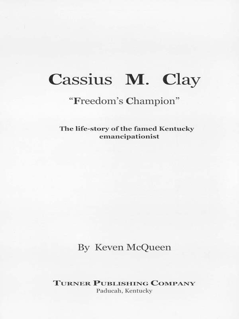 Cover image for book Cassius M. Clay