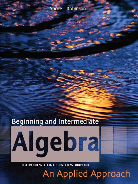 Cover image for book Beginning and Intermediate Algebra: An Applied Approach