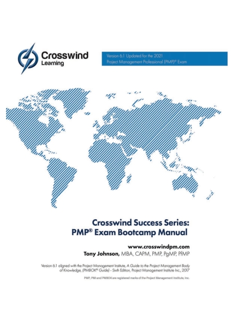 Cover image for book Crosswind PMP Exam Bootcamp Manual (2021 Exam)