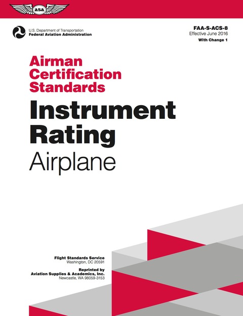 Cover image for book Instrument Rating Airman Certification Standards - Airplane