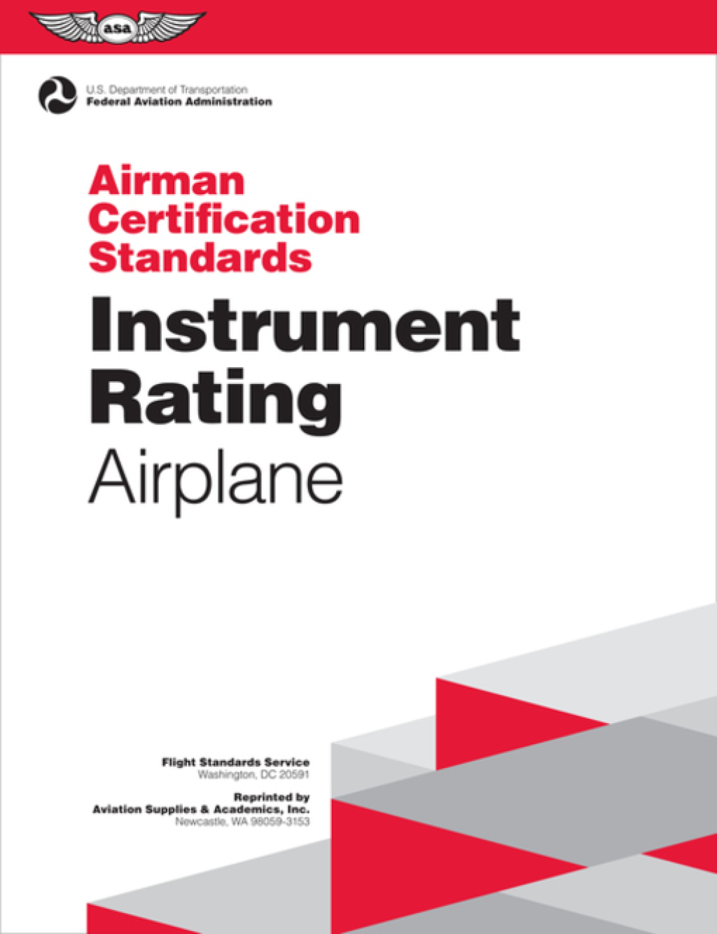 Reflowable Instrument Rating Airman Certification Standards - Airplane; $9.54