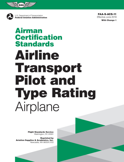 Cover image for book Airman Certification Standards: Airline Transport Pilot and Type Rating - Airplane (2023)