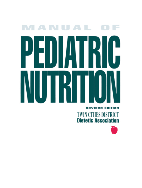 Cover image for book Manual of Pediatric Nutrition