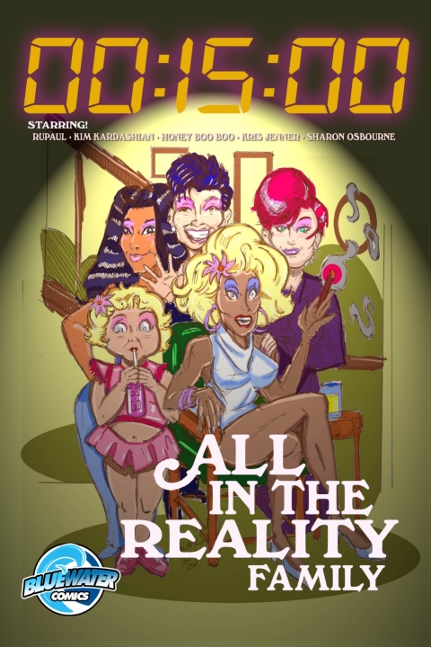 Cover image for book 15 Minutes: All in the Reality Family: RuPaul, Honey Boo Boo, Kim Kardashian, Sharon Osbourne & Kris Jenner