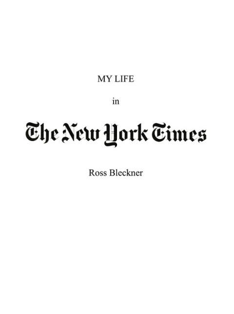 Cover image for book My Life in The New York Times