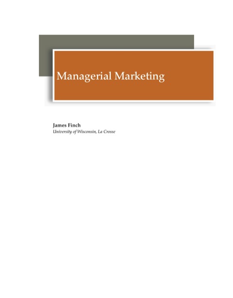 Cover image for book Managerial Marketing