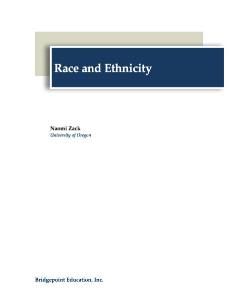 Cover image for book Race and Ethnicity