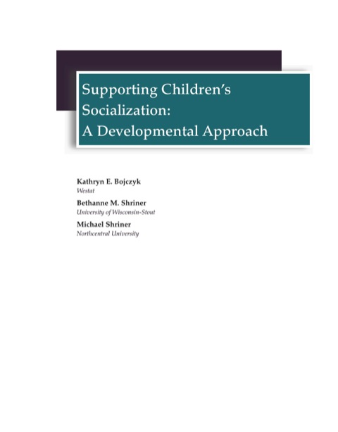 Cover image for book Supporting Children's Socialization: A Developmental Approach