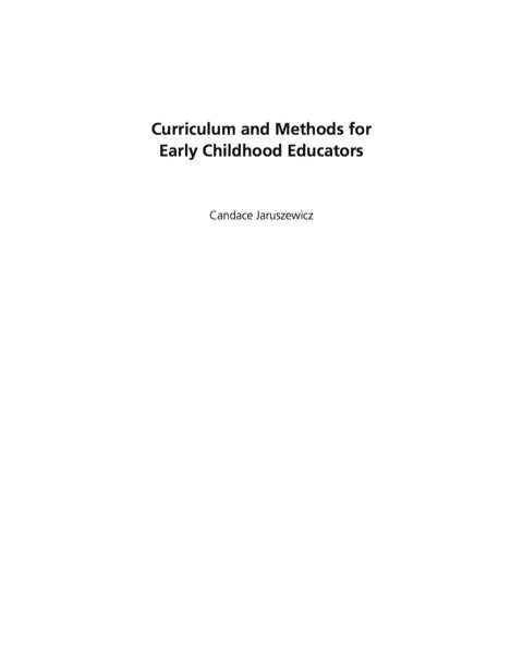 Cover image for book Curriculum and Methods for Early Childhood Education