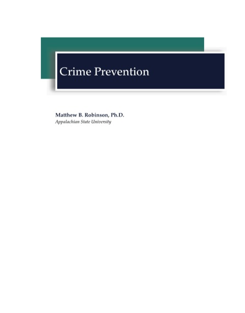 Cover image for book Crime Prevention