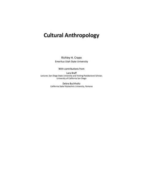 Cover image for book Cultural Anthropology