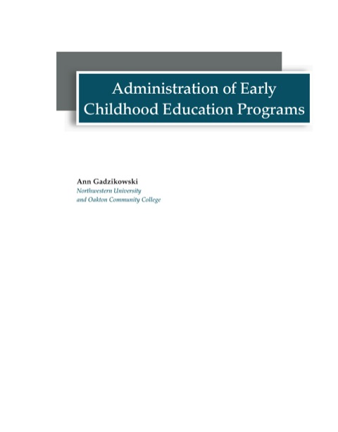 Cover image for book Administration of Early Childhood Education Programs