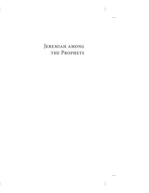 Cover image for book Jeremiah among the Prophets