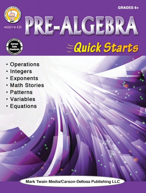 Cover image for book Pre-Algebra Quick Starts, Grades 6 - 12