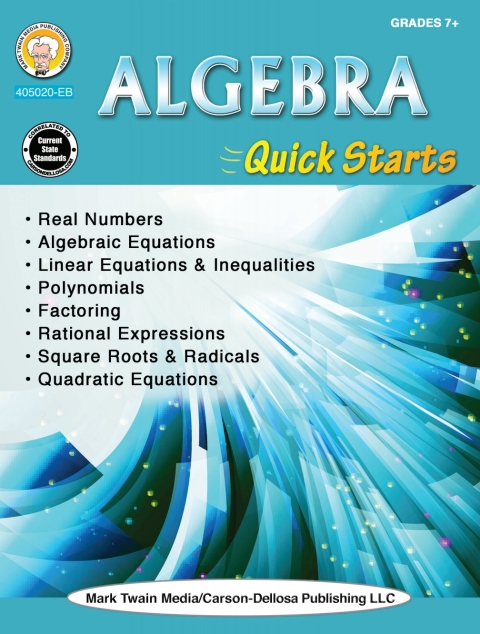 Cover image for book Algebra Quick Starts, Grades 7 - 12