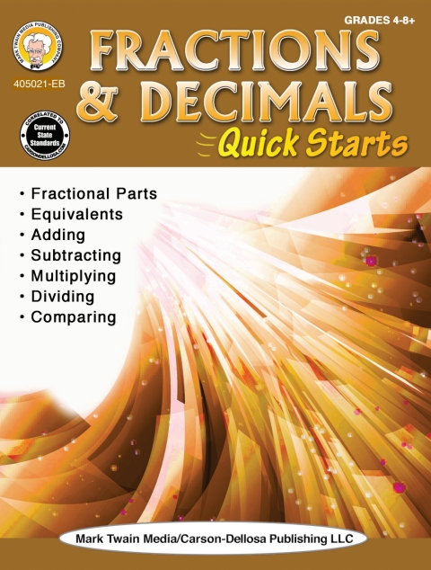 Cover image for book Fractions & Decimals Quick Starts, Grades 4 - 9