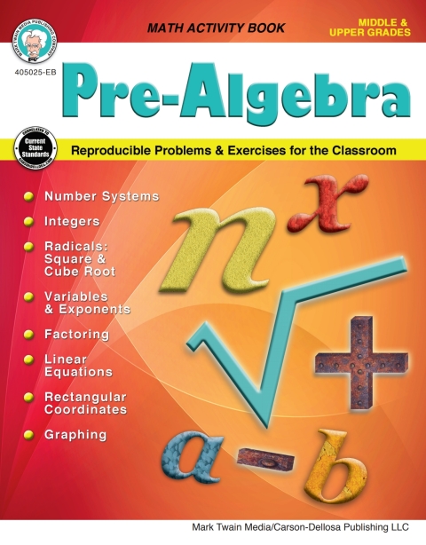 Cover image for book Pre-Algebra, Grades 5 - 12