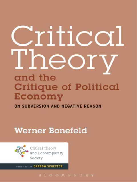 Cover image for book Critical Theory and the Critique of Political Economy