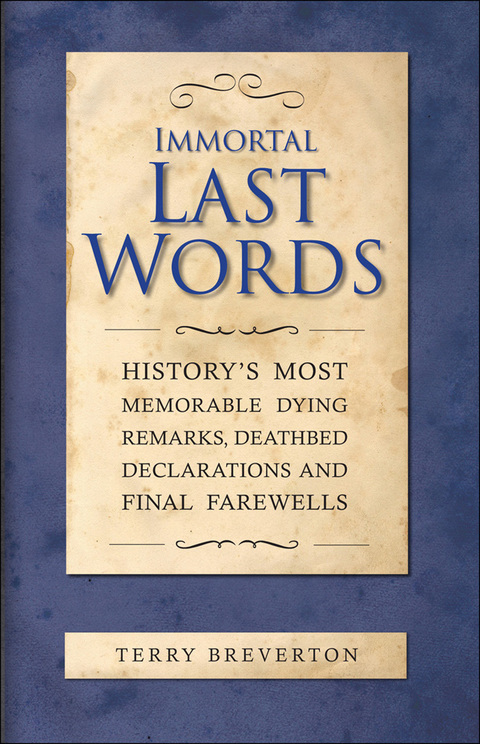 Cover image for book Immortal Last Words