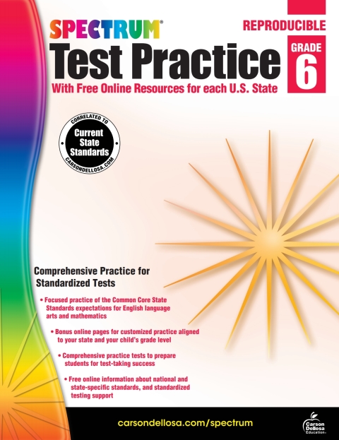 Cover image for book Spectrum Test Practice, Grade 6