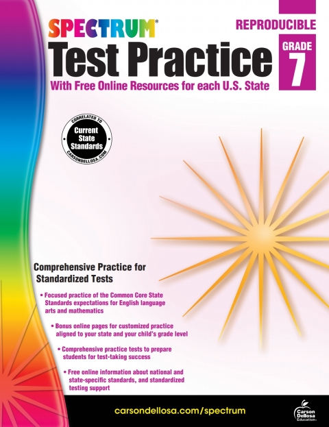 Cover image for book Spectrum Test Practice, Grade 7