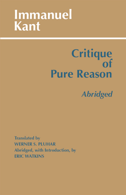 Cover image for book Critique of Pure Reason, Abridged