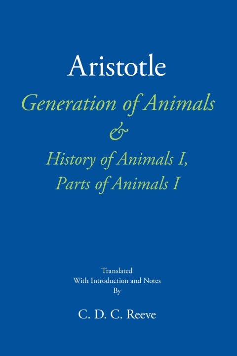 Cover image for book Generation of Animals & History of Animals I, Parts of Animals I