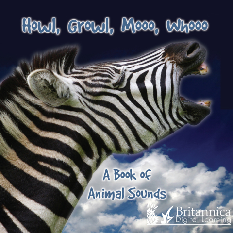 Cover image for book Howl, Growl, Mooo, Whooo, A Book of Animals Sounds