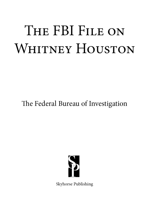 Cover image for book The FBI File on Whitney Houston