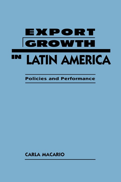 Cover image for book Export Growth in Latin America: Policies and Performance