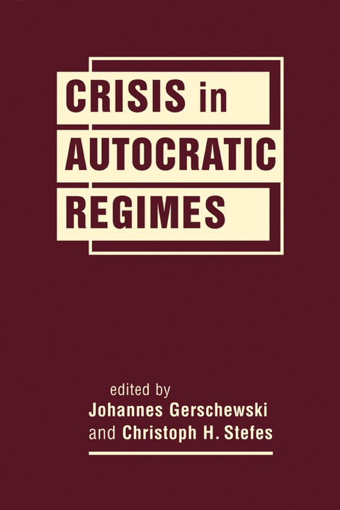 Cover image for book Crisis in Autocratic Regimes