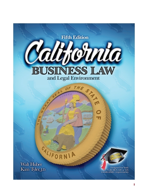 Cover image for book California Business Law: and Legal Environment