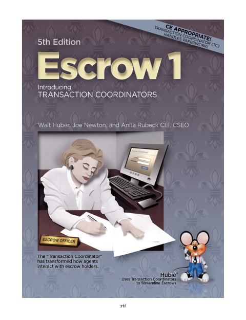Cover image for book Escrow 1: Introducing Transaction Coordinators
