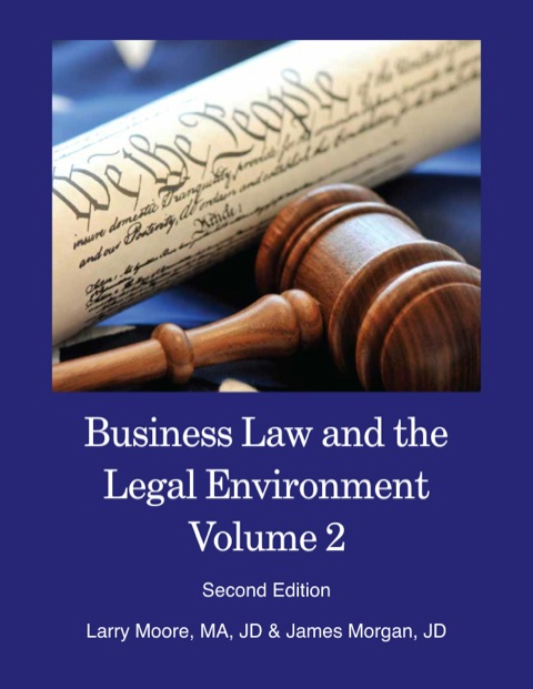 Cover image for book Business Law and the Legal Environment Volume 2