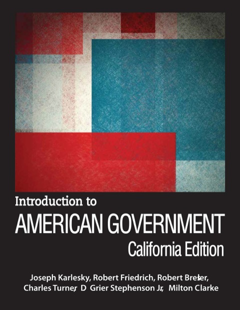 Cover image for book Introduction to American Government: California Edition