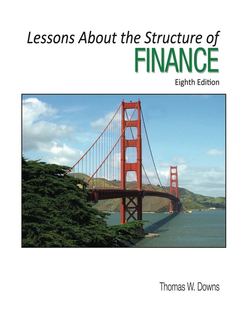 Cover image for book Lessons About the Structure of Finance