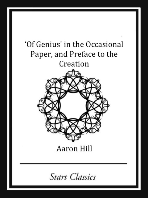 Cover image for book Of Genius' in the Occassional Paper, and Preface to the Creation